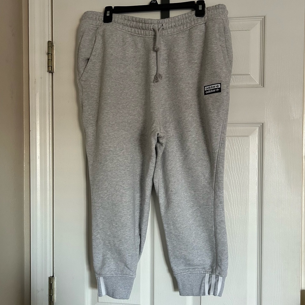 Gray Adidas Sweatpant Joggers
